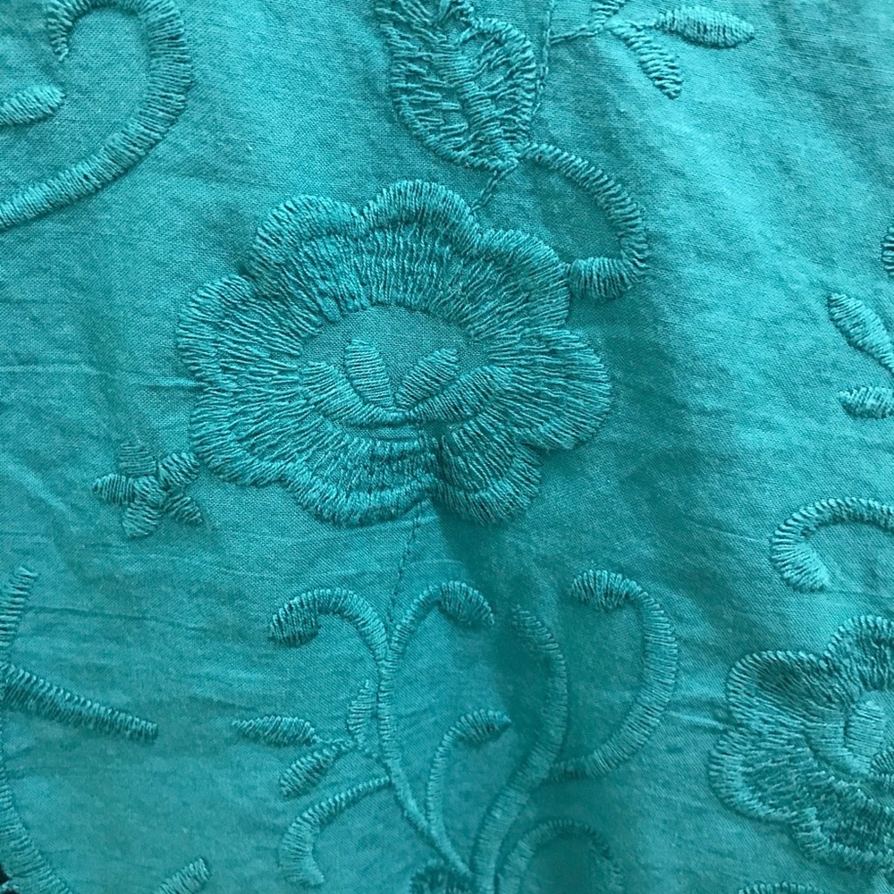 Kimchi Blue Teal Lace Blouse - Picture 7 of 12